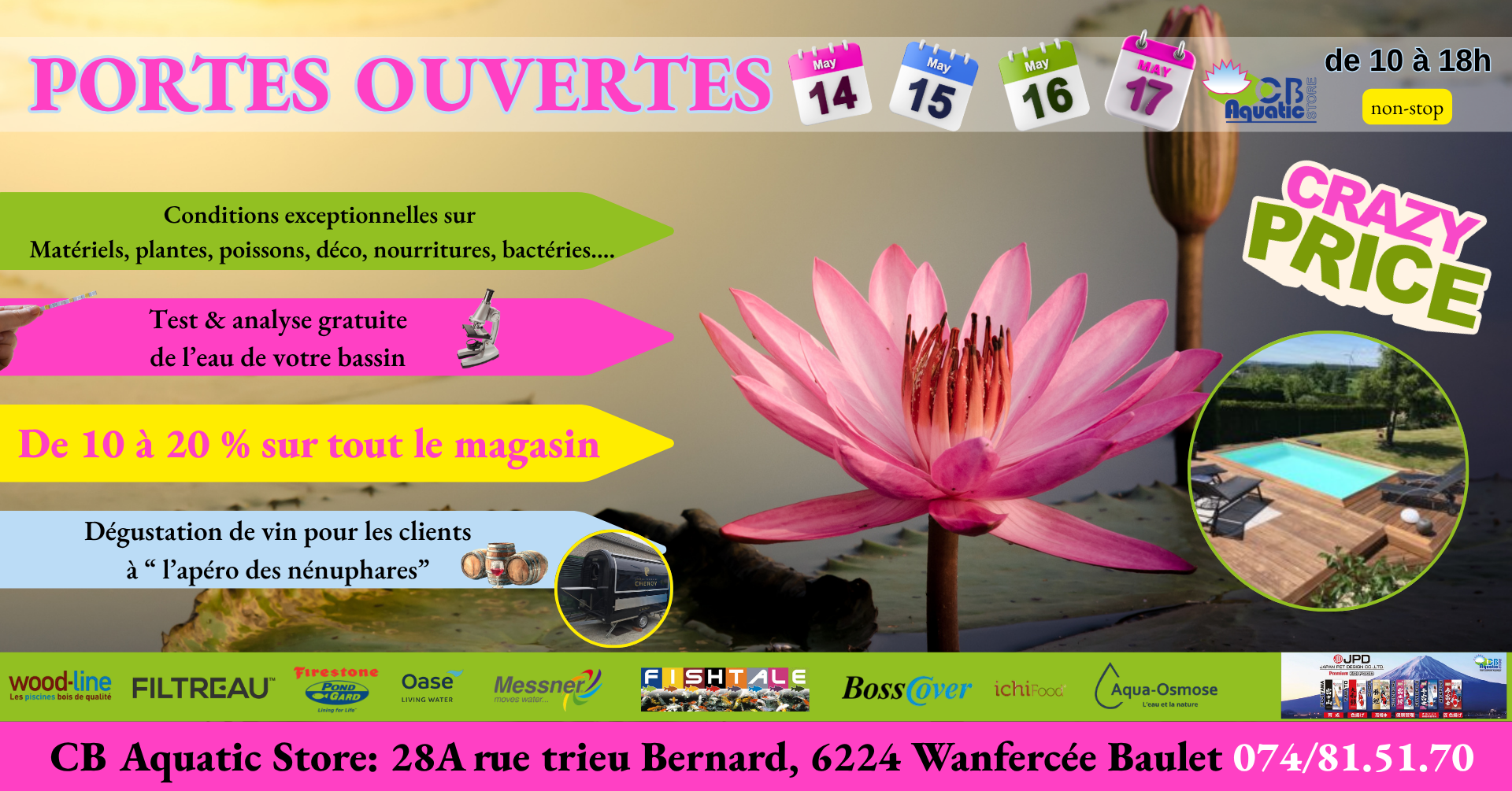 Portes Ouvertes 14/15/16/17 Mai